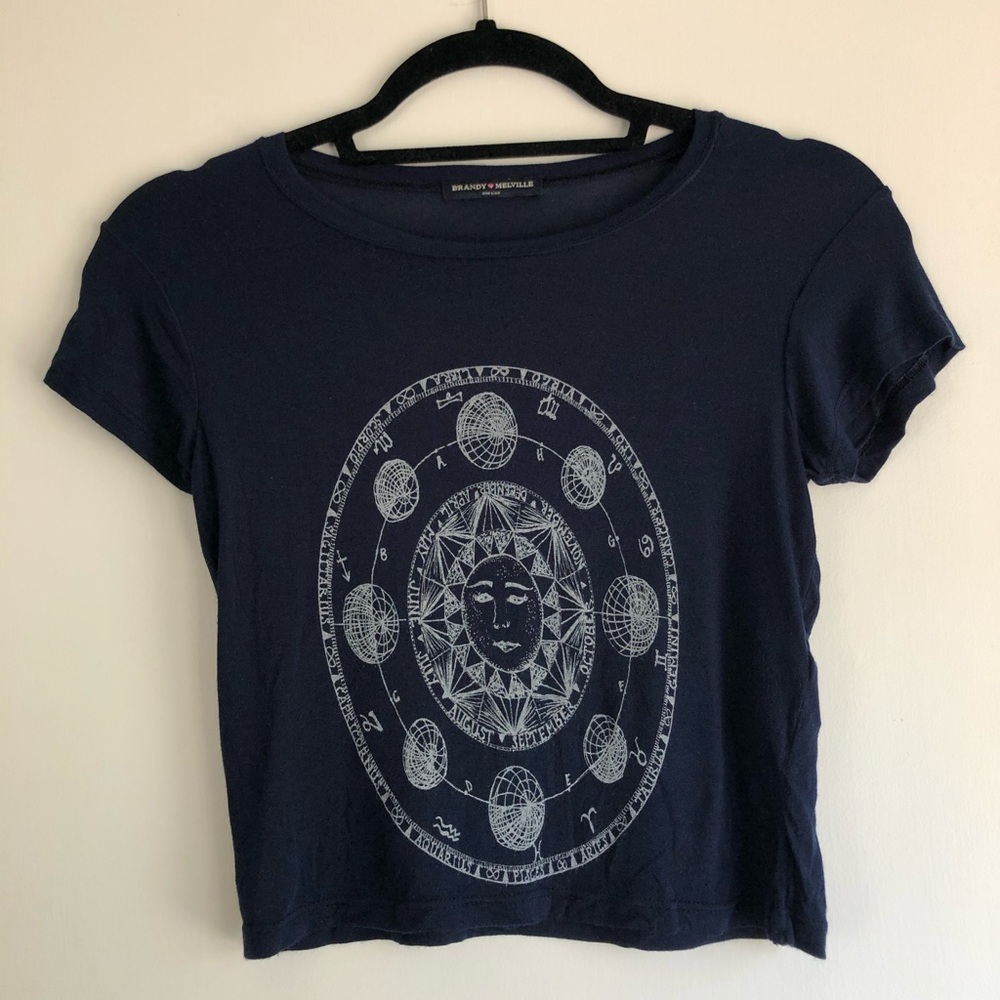 Brandy Melville Horoscope Cropped Shirt